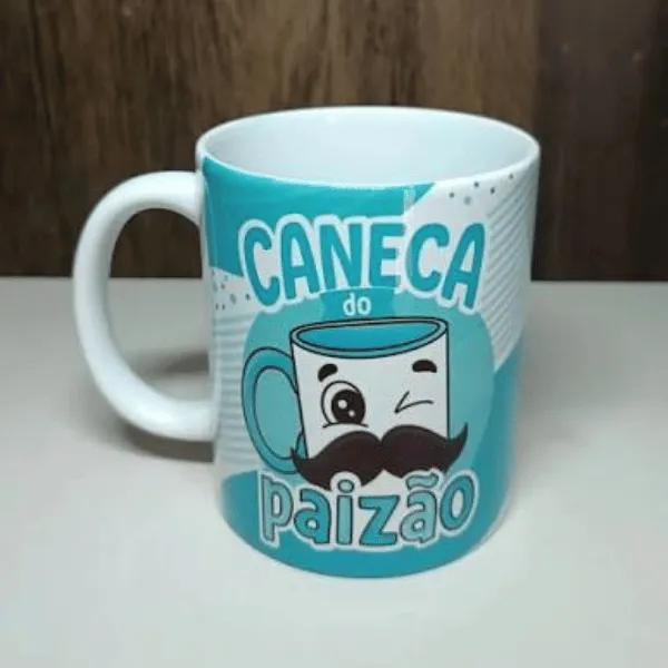 Caneca do Paizão com arte divertida